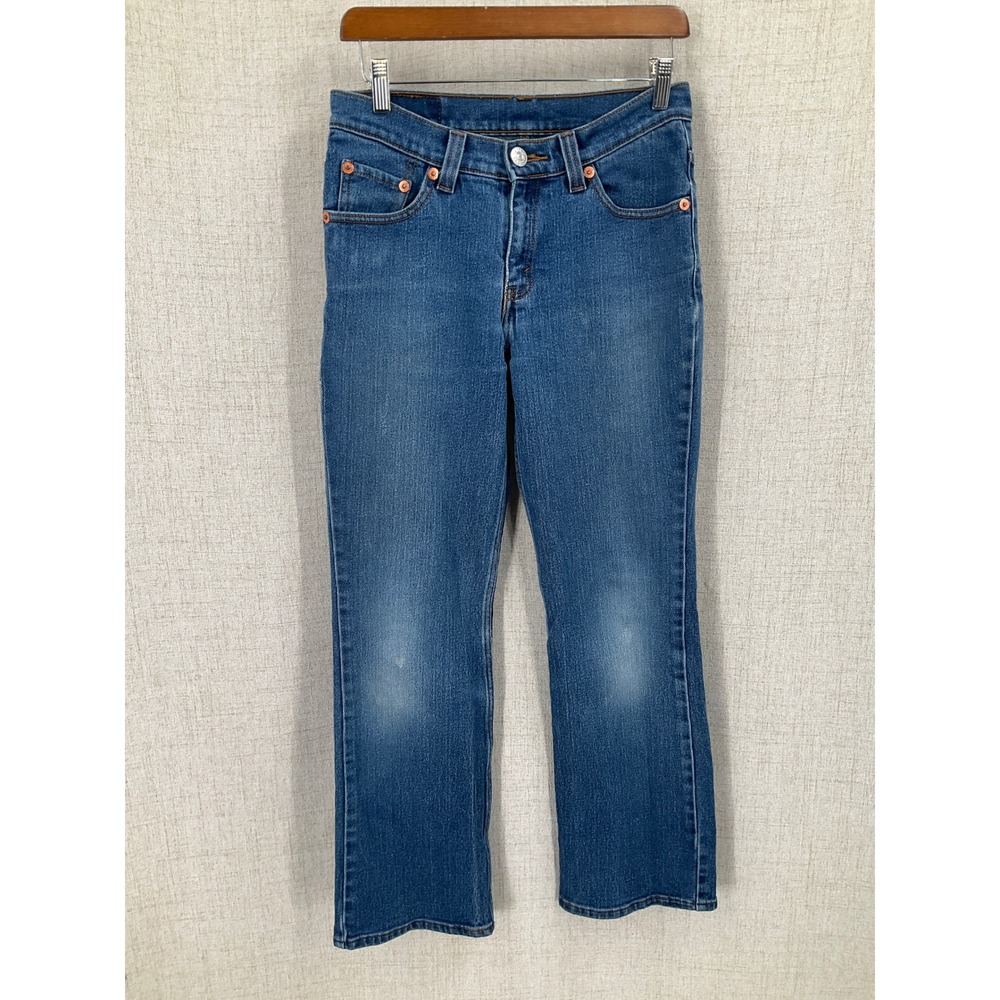 Levi's 517 Bootcut Jeans Womens 7S Blue Stretch Denim Classic Western Boho Y2K